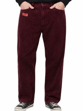 Empyre Pants Maroon Corduroy Men’s Size 34 Baggy Y2K Skater Streetwear
